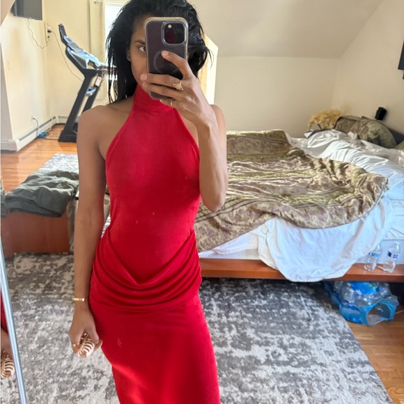 NWT Red Halter maxi Dress like helsa cult Gaia - Picture 9 of 9